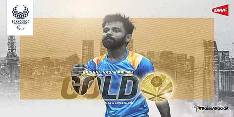 பாராலிம்பிக் பேட்மிண்டன்: தங்கம் வென்றார் கிருஷ்ணா நாகர்