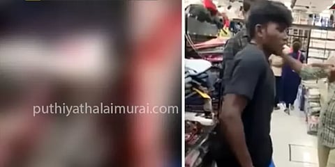 ட்ரையல் ரூமை பயன்படுத்தி துணிக்கடையில் திருட்டு: சிசிடிவியால் சிக்கிய இளைஞர்