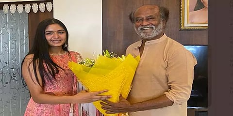 ஹீரோயினாக அறிமுகம்: ரஜினியிடம் ஆசிர்வாதம் வாங்கிய இயக்குநர் ஷங்கர் மகள்