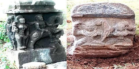 மதுரை: உசிலம்பட்டி அருகே கண்டறியப்பட்ட பழமையான சிற்பங்களுடன் கூடிய 3 நடுகற்கள்