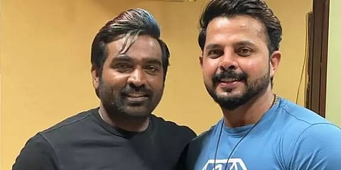 நடிகர் விஜய் சேதுபதியை சந்தித்த கிரிக்கெட் வீரர் ஸ்ரீசாந்த்