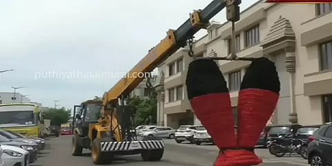 திருச்சி: அமைச்சர் கே.என்.நேருவை வரவேற்க 500 கிலோவில் மாலை