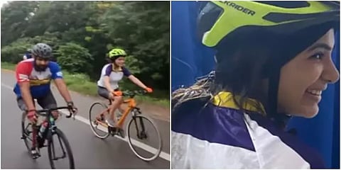 ’பெஸ்ட் கம்பெனி’: கொட்டும் மழையில் நண்பர்களுடன் சைக்ளிங் செல்லும் சமந்தா