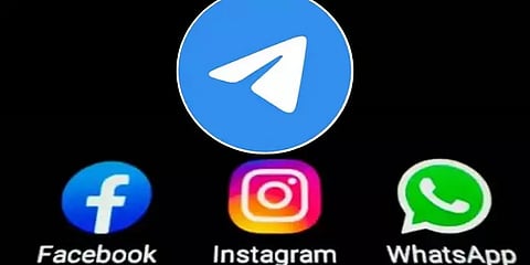 முடங்கிய ஃபேஸ்புக் குழும செயலிகள்.. 7 கோடி புதிய பயனாளர்களை தட்டி தூக்கிய டெலிகிராம்