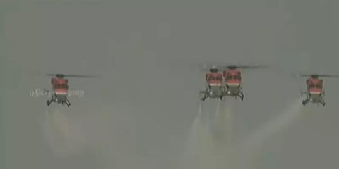 89ஆம் ஆண்டு விழா - ஹிண்டன் விமானப்படை தளத்தில் வீரர்கள் சாகசம்