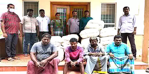தூத்துக்குடி டூ இலங்கை: 500 கிலோ கஞ்சாவை கடத்த முயன்றதாக 4 பேர் கைது