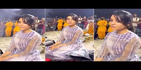 தனி ஹெலிகாப்டர் மூலம் இமயமலை சென்ற சமந்தா: ஆசிரமத்தில் வழிபாடு