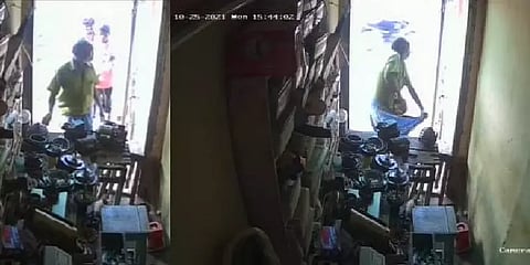 சிசிடிவி காட்சிகளை வைத்து மின் மோட்டார் திருட்டில் ஈடுபட்டவரை கைது செய்த காவல்துறை