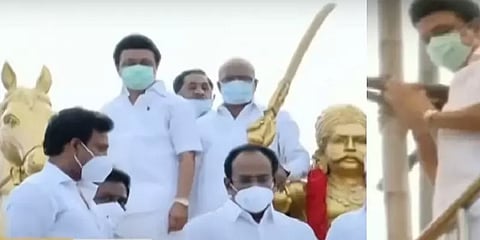 மதுரையிலுள்ள தேவர் - மருது சகோதரர் சிலைகளுக்கு முதல்வர் மு.க.ஸ்டாலின் மரியாதை