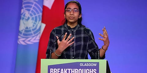 கிளாஸ்கோ காலநிலை மாற்ற மாநாட்டில் கவனம் ஈர்த்த தமிழ்நாட்டு மாணவி வினிஷா உமாசங்கரின் உரை