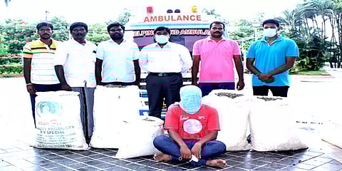 ஆந்திரா டூ இலங்கை: ஆம்புலன்ஸ் மூலம் கஞ்சா கடத்த முயன்ற ஒருவர் கைது