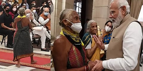 பத்ம விருது விழாவில் வெறும் காலுடன் கவனம் ஈர்த்த 'காட்டின் களஞ்சியம்' - துளசி கவுடா யார்?!