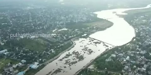 வெள்ளக்காடாக காட்சியளிக்கும் கடலூர் - பருந்து பார்வை காட்சி