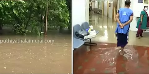 கே.கே.நகர் அரசு புறநகர் மருத்துவமனைக்குள் புகுந்த மழைநீர்: நோயாளிகள் அவதி