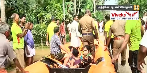 வெள்ளத்தில் தத்தளிக்கும் கன்னியாகுமரி மாவட்டம்