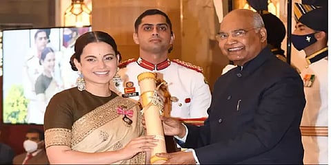 "கங்கனாவின் பத்மஸ்ரீ விருதை திரும்பப் பெறுங்கள்'' - ஜனாதிபதிக்கு மகளிர் ஆணையம் கடிதம்