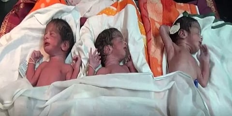 ஒரே பிரசவத்தில் பிறந்த 3 ஆண் குழந்தைகள் - சென்னை தம்பதிக்கு கிடைத்த ’ட்ரிபிள்’ சந்தோஷம்