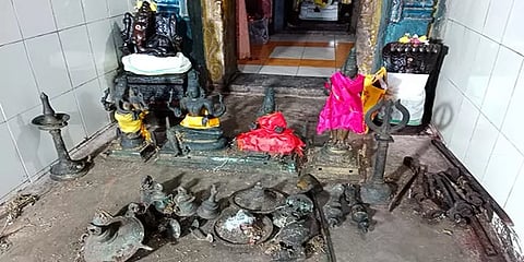 மதுரை: 13 ஆம் நூற்றாண்டு கோயிலின் ரகசிய அறையில் கண்டறியப்பட்ட பழங்கால சிலைகள்