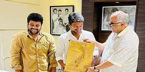 உதயநிதி ஸ்டாலின் பிறந்தநாள்: நேரில் வாழ்த்திய தயாரிப்பாளர் போனி கபூர்