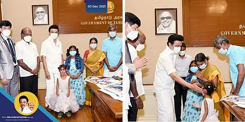 பிளீச்சிங் பவுடரை தெரியாமல் சாப்பிட்ட சிறுமி குணமடைந்தார்; முதல்வர் ரூ.5 லட்சம் நிதியுதவி