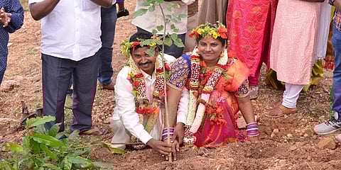 திருமண நாளில் 1000 மரக்கன்றுகள் நட்டு முன்னுதாரணமாக திகழ்ந்த தம்பதி