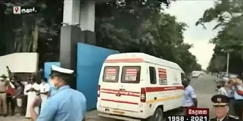 ஹெலிகாப்டர் விபத்து: சூலூர் எடுத்துவரப்பட்ட ராணுவ வீரர்களின் உடல்கள்