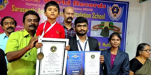 விருதுநகர்: சமகோனாசனம் செய்து சாதனை புத்தகத்தில் இடம்பிடித்த 4 வயது சிறுமி