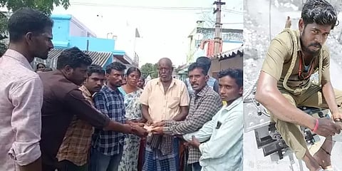 மின்கம்ப விபத்தில் உயிரிழந்த மின்வாரிய ஊழியர் குடும்பத்துக்கு சக ஊழியர்கள் நிதியுதவி