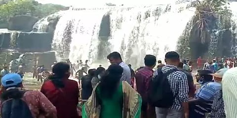 கிறிஸ்துமஸ் பண்டிகை: திற்பரப்பு நீர் வீழ்ச்சியில் குளித்து மகிழ்ந்த சுற்றுலா பயணிகள்