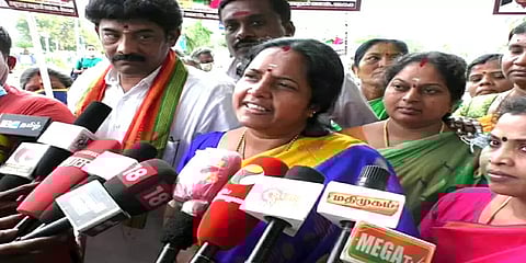 " ஒற்றை செங்கலை வைத்து மக்களை ஏமாற்றினார்கள்" எம்எல்ஏ வானதி சீனிவாசன்