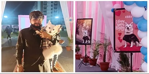 அகமதாபாத்: ரூ.7 லட்சம் செலவில் வீட்டு நாய்க்கு கோலாகலமாக பிறந்தநாள் விழா நடத்திய குடும்பம்