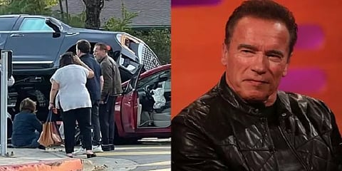 பிரபல ஹாலிவுட் நடிகர் அர்னால்டு சென்ற கார் விபத்து