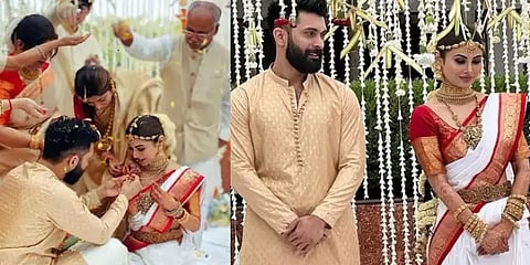 மலையாள முறைப்படித் திருமணம்: காதலரை மணந்தார் ‘நாகினி’ சீரியல் நடிகை மெளனி ராய்