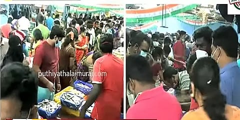 சிந்தாதிரிப்பேட்டை மீன் சந்தையில் அலைமோதும் மக்கள் கூட்டம்