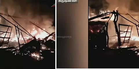 கிருஷ்ணகிரி: சூளகிரி அருகே கூலித்தொழிலாளியின் குடிசைக்கு மர்ம நபர்கள் தீ வைப்பு