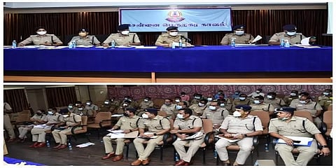 வாக்குச்சாவடி பாதுகாப்பு பணிகள் குறித்து காவல் ஆணையர் ஆலோசனை