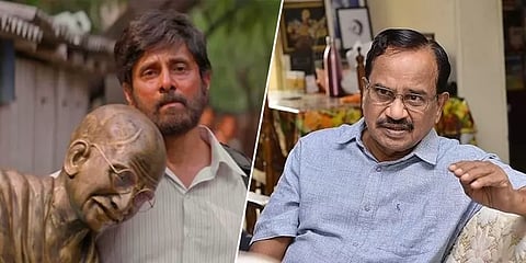 ”மகானில் காந்தியை கொச்சைப்படுத்தி பணம் சேர்க்க வேண்டுமா விக்ரம்?"- தமிழருவி மணியன் பேட்டி