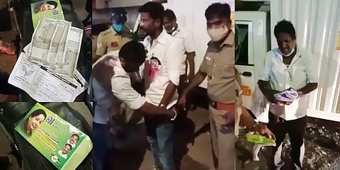 வேளச்சேரியில் பணப்பட்டுவாடா - அதிமுகவினர் இருவர் கைது