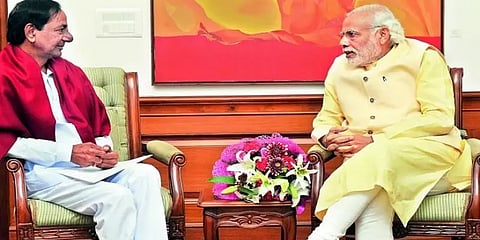 விமர்சன கணைகளை வீசி வந்த சந்திர சேகர ராவ்; பிறந்தநாள் வாழ்த்து தெரிவித்த பிரதமர் மோடி!