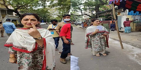 “அனைவரும் வாக்களியுங்கள்”- வாக்களித்த பின் குஷ்பு பேட்டி