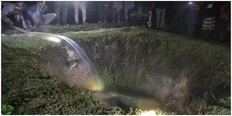 கைகொடுத்த ஆர்க்கிமிடிஸ் விதி... பள்ளத்தில் சிக்கிய யானையை பத்திரமாக மீட்ட வனத்துறை