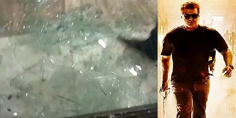 ’வலிமை’ திரையிட தாமதம் - திரையரங்கக் கண்ணாடியை உடைத்த ரசிகர்கள்