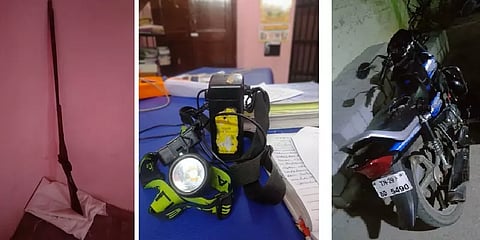 சாலையோரம் கிடத்த நாட்டுத்துப்பாக்கிகள், இருசக்கர வாகனம்... கிருஷ்ணகிரியில் பரபரப்பு