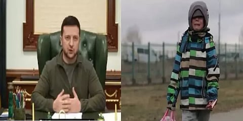 உக்ரைன் எல்லையில் கேட்கும் சிறுவனின் அழுகுரல் - நெஞ்சை உருக்கும் வீடியோ