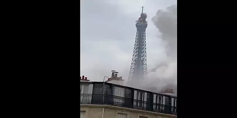 ’ஈஃபிள் டவர் மீது திடீர் ஏவுகணை தாக்குதல்?’ - உக்ரைன் வெளியிட்ட வீடியோவால் அதிர்ச்சி