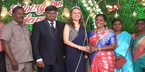 உசிலம்பட்டி மாப்பிள்ளை.. இங்கிலாந்து பொண்ணு - மதுரையில் மாஸ் ரிசப்ஷன்