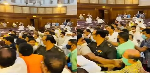 மேற்கு வங்க சட்டப்பேரவையில் பாஜகவுடன் பயங்கர கைகலப்பு - திரிணமூல் எம்எல்ஏ மூக்கு உடைந்தது!