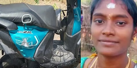 மாட்டு டயர் வண்டி மோதி விபத்து - இருசக்கர வாகனத்தில் வந்த 8 மாத கர்ப்பிணி பலி