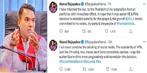 இலங்கையில் மகிந்த ராஜபக்சவை தவிர அனைத்து அமைச்சர்களும் பதவி விலகல்