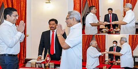 இலங்கையில் 4 பேர் கொண்ட புதிய அமைச்சரவை பதவியேற்பு